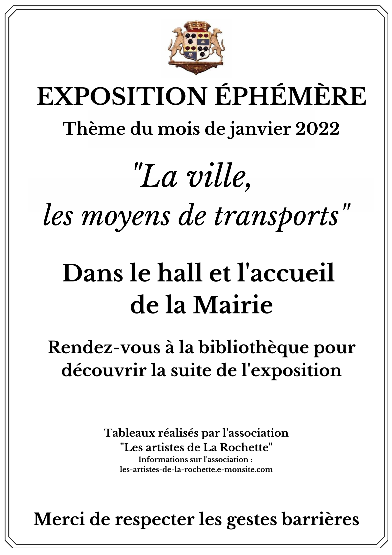 Affiche expo ephemere janvier 2022